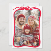 Frohe Weihnachten handGezeichnet Bow CUSTOM FOTO (Vorderseite)