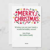 Frohe Weihnachten handGezeichnet CUSTOM-FOTO (Rückseite)