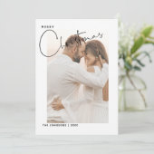 Frohe Weihnachten Handlettered 2 Foto First Xmas (Stehend Vorderseite)