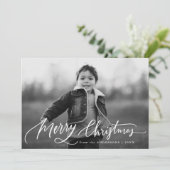 Frohe Weihnachten Handschrift 2 Foto (Stehend Vorderseite)