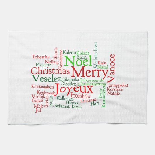 Frohe Weihnachten Handtuch (Horizontal)