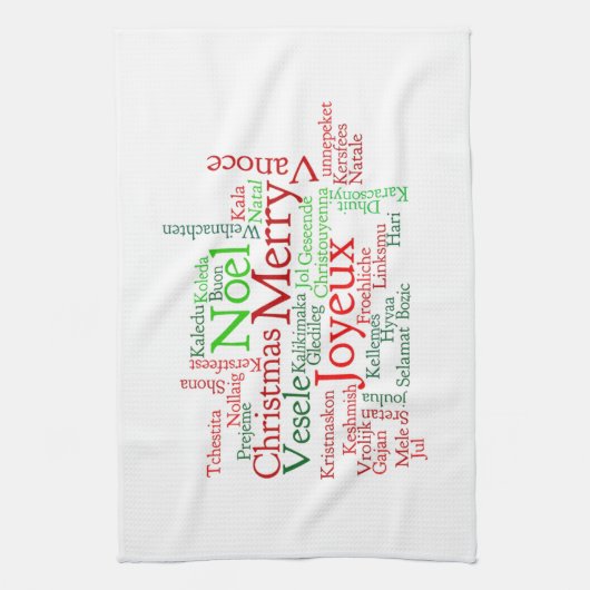 Frohe Weihnachten Handtuch (Vertikal)