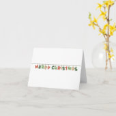 Frohe Weihnachten hängende Buchstaben einfaches De Karte (Gelbe Blume)