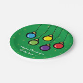 Frohe Weihnachten Hanging Ornaments Gold Stars Pappteller (Schrägansicht)