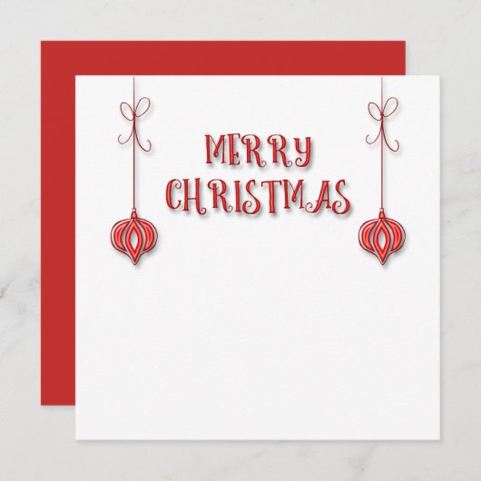 Frohe Weihnachten Hanging Ornaments Personalisiert (Vorne/Hinten)