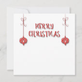 Frohe Weihnachten Hanging Ornaments Personalisiert (Vorderseite)