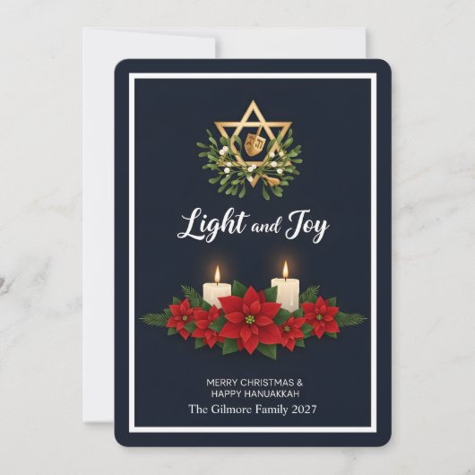 frohe weihnachten hanukkah karten (Vorderseite)