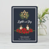 frohe weihnachten hanukkah karten (Stehend Vorderseite)