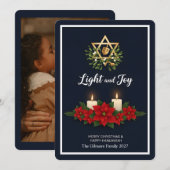 frohe weihnachten hanukkah karten (Vorne/Hinten)