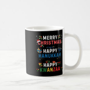 Frohe Weihnachten Happy Hanukkah Happy Kwanzaa 10 Kaffeetasse