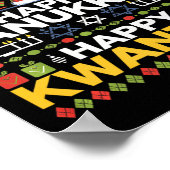 Frohe Weihnachten Happy Hanukkah Happy Kwanzaa 12 Poster (Ecke)