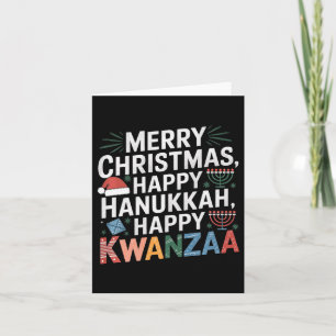 Frohe Weihnachten Happy Hanukkah Happy Kwanzaa 14 Karte