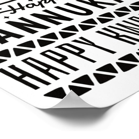 Frohe Weihnachten Happy Hanukkah Happy Kwanzaa 4 Poster (Ecke)