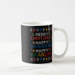 Frohe Weihnachten Happy Hanukkah Happy Kwanzaa 6 Kaffeetasse
