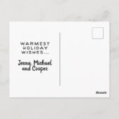 Frohe Weihnachten | Happy Holiday Winter Raccoon Postkarte (Rückseite)