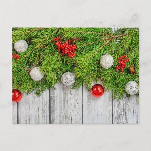 Frohe Weihnachten | Happy Holidays Postkarte (Vorderseite)