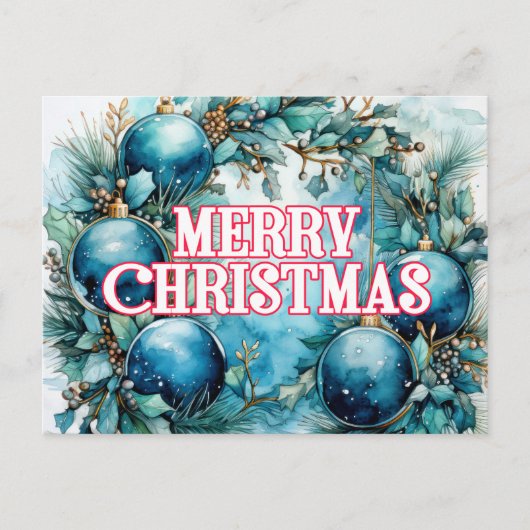 Frohe Weihnachten | Happy Holidays Postkarte (Vorderseite)