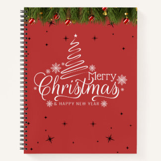 Frohe Weihnachten & Happy New Year Spiral Notebook Notizblock