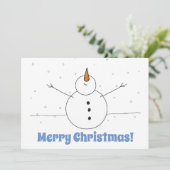 Frohe Weihnachten Happy Snowman (Stehend Vorderseite)