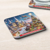 Frohe Weihnachten Hard Plastic Untersetzer (Linke Seite)