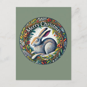 Frohe Weihnachten Hase                             Postkarte