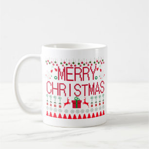 Frohe Weihnachten hässlicher Pullover Kaffeetasse
