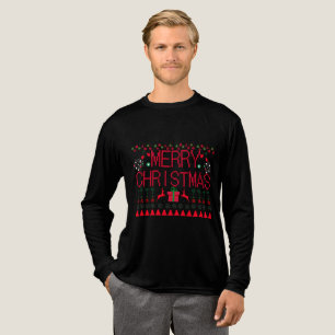 Frohe Weihnachten hässlicher Pullover Langarm