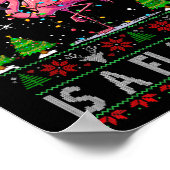 Frohe Weihnachten Hat Santa Flamingo Light Weihnac Poster (Ecke)