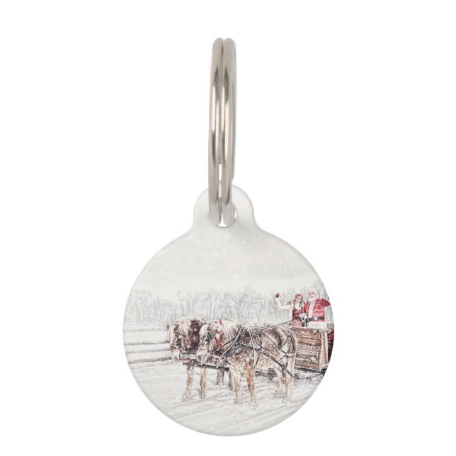 Frohe Weihnachten Haustiermarke (Vorderseite)