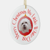 Frohe Weihnachten Havanese Keramikornament (Rechts)