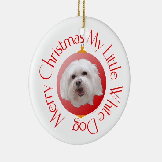 Frohe Weihnachten Havanese Keramikornament (Rechts)