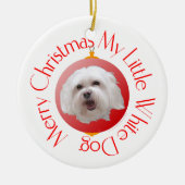 Frohe Weihnachten Havanese Keramikornament (Vorne)