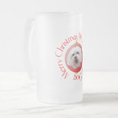 Frohe Weihnachten Havanese Mattglas Bierglas (Vorderseite Links)