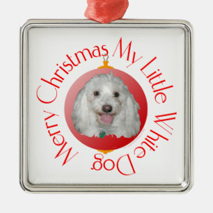Frohe Weihnachten Havanese Ornament Aus Metall