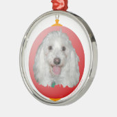 Frohe Weihnachten Havanese Silbernes Ornament (Links)