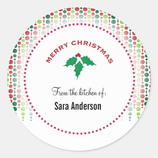 Frohe Weihnachten heilig, personalisiertes Backen Runder Aufkleber (Vorderseite)