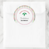 Frohe Weihnachten heilig, personalisiertes Backen Runder Aufkleber (Tasche)