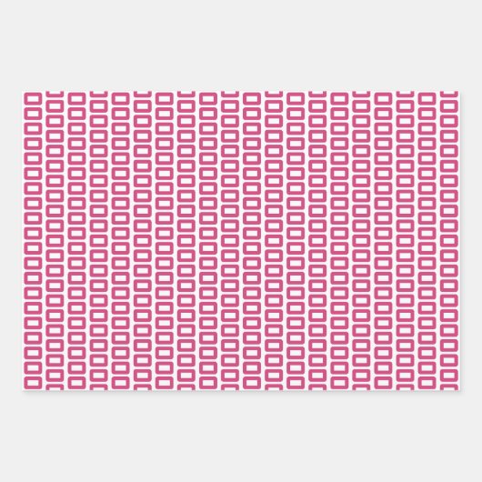 Frohe Weihnachten heiß rosa Muster Geschenkpapier Set (Vorderseite 2)