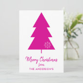 Frohe Weihnachten heiß rosa Weihnachtsbaum (Stehend Vorderseite)