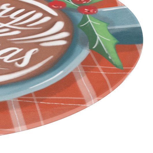 Frohe Weihnachten heiße cococoa Cosy Holiday Schneidebrett (Ecke)