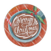 Frohe Weihnachten heiße cococoa Cosy Holiday Schneidebrett (Vorderseite)