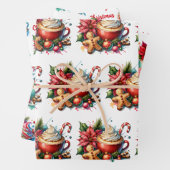 Frohe Weihnachten Heiße Kakao und Kekse Geschenkpapier Set (Beispiel)