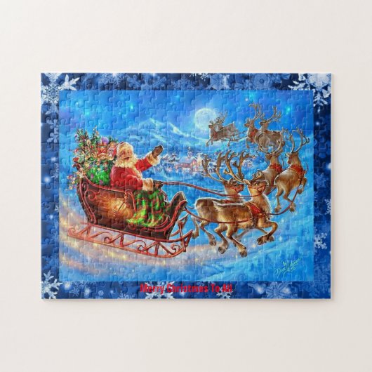 Frohe Weihnachten Herausforderung personalisieren Puzzle (Horizontal)