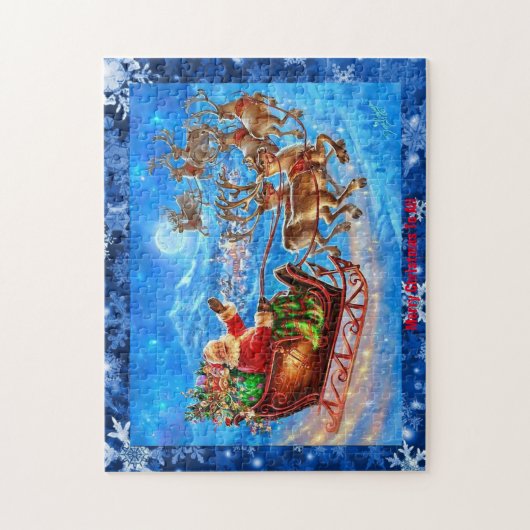 Frohe Weihnachten Herausforderung personalisieren Puzzle (Vertikal)