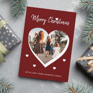 Frohe Weihnachten Herz Familienfoto