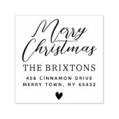 Frohe Weihnachten & Herz Rücksendeadresse Permastempel (Design)
