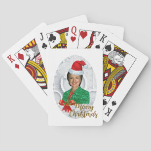 frohe weihnachten Hillary Clinton Spielkarten