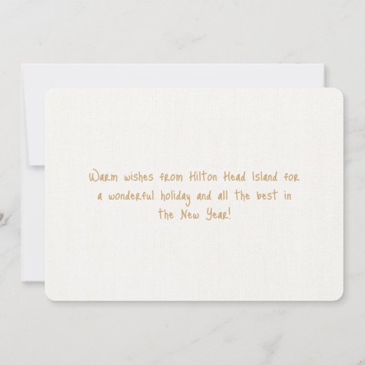 Frohe Weihnachten Hilton Head Insel Karte Küste (Rückseite)