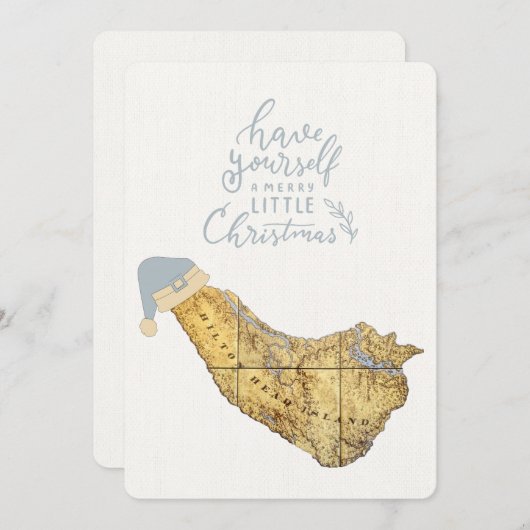 Frohe Weihnachten Hilton Head Insel Karte Küste (Vorne/Hinten)