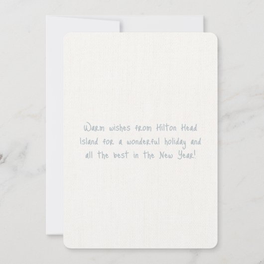 Frohe Weihnachten Hilton Head Insel Karte Küste (Rückseite)